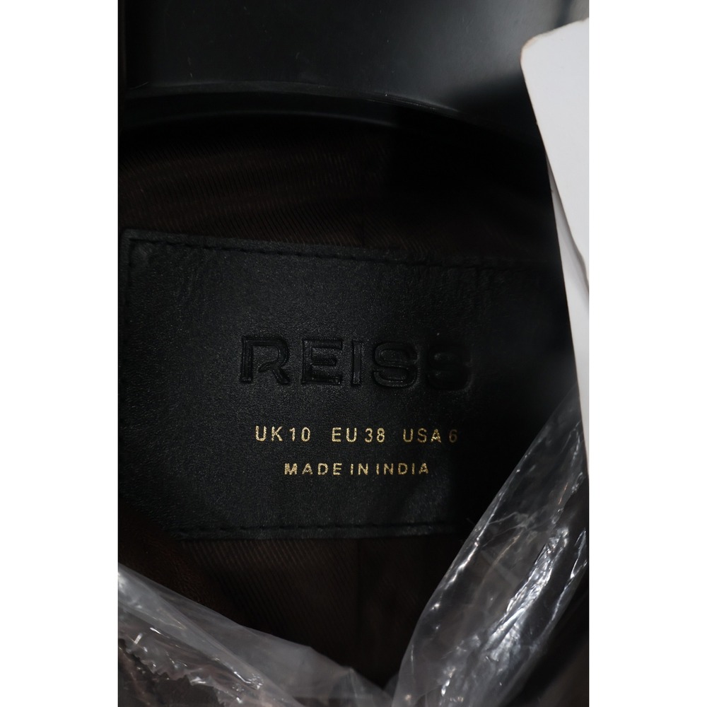 Reiss Hattie Leather Trench Coat 6 Chocolate Brown 100%  Leather Retail $1245 - Picture 6 of 11